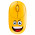 Mouse Sem Fio Bright Emoji Kids Yellow, Wireless, USB, 3 Botões, Amarelo - KMS003