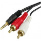 Cabo P2 M x 2 RCA M, 2 Metros, X-Cell, Preto - XC-P2ST-2RCA-2M