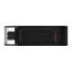 Pen Drive Kingston 256GB DataTraveler 70, USB, Type-C 3.2, Preto - DT70/128GB