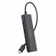 Hub USB 2.0 4 Portas C3Tech, USB-USBC, Preto - HU-C230BK