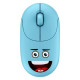 Mouse Sem Fio Bright Emoji Kids Blue, Wireless, USB, 3 Botões, Azul - KMS002